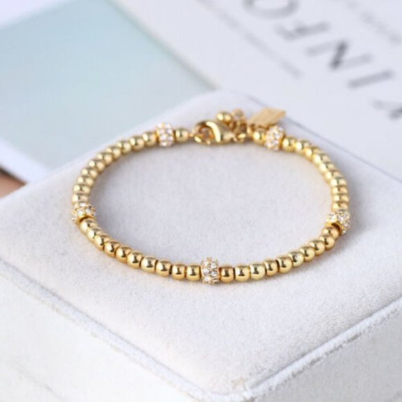 Kate Spade Crystal Encrusted Ball Beaded Bracelet - Picture 2 of 6